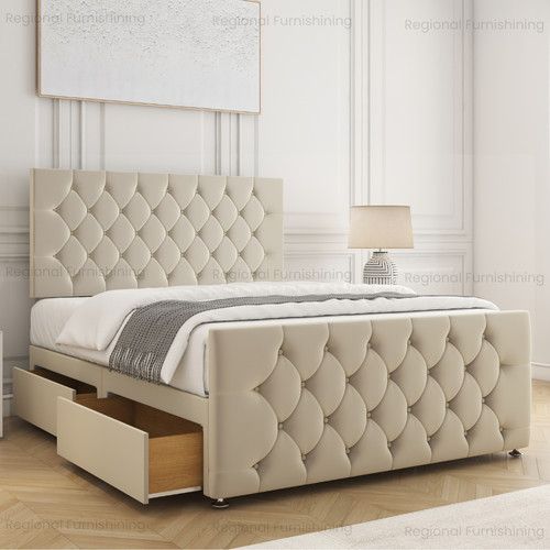 Chesterfield divan bed set - bed,
