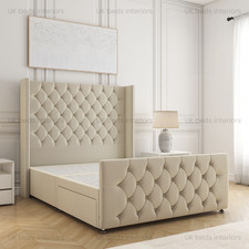 Double Divan Base Bed Plush