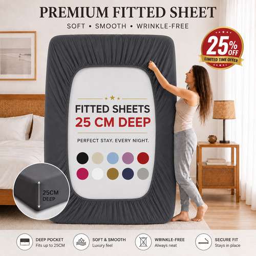 Full fitted bed sheet extra - fitted,