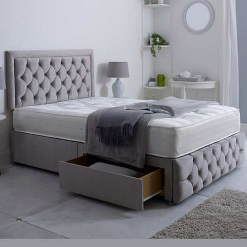 Plush divan bed set - bed, 24"