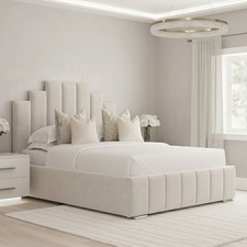 Crown Bed Frame Plush Velvet