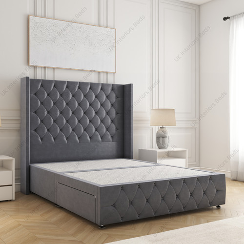 Solid divan base bed - divan,